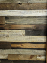Load image into Gallery viewer, Weathered Woods most popular Rough Sawn Palette on 6" pine.