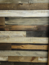 Load image into Gallery viewer, Weathered Woods most popular Rough Sawn Palette on 6&quot; pine.
